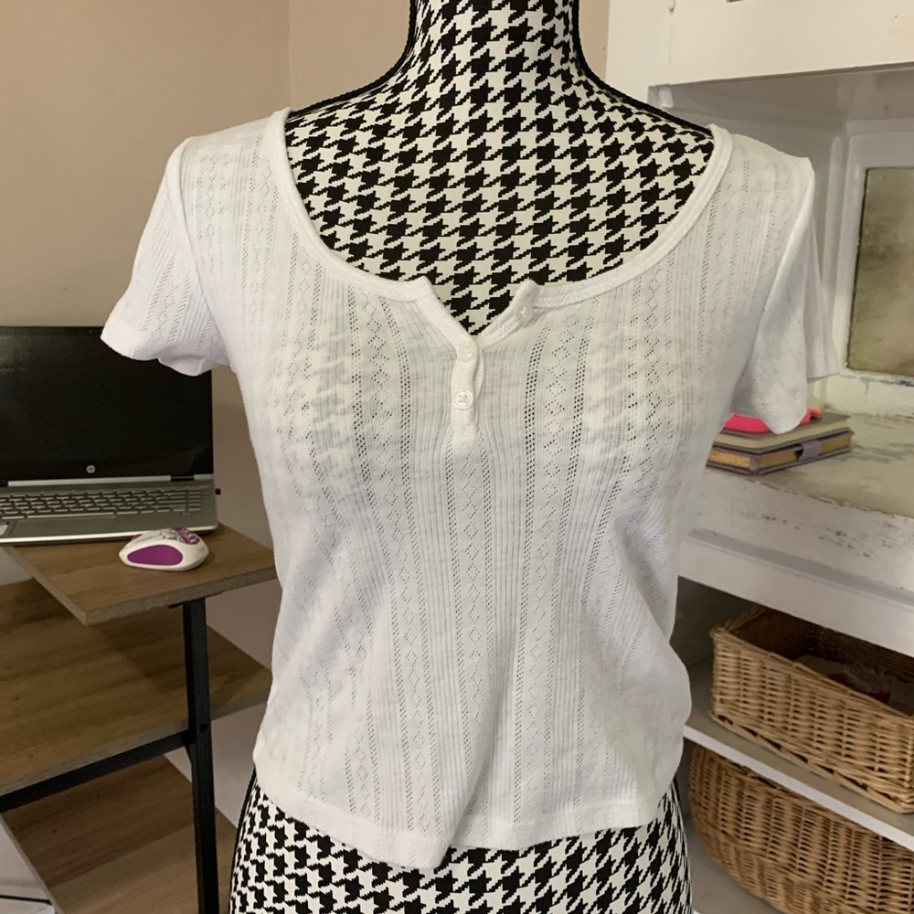 White see through shirt